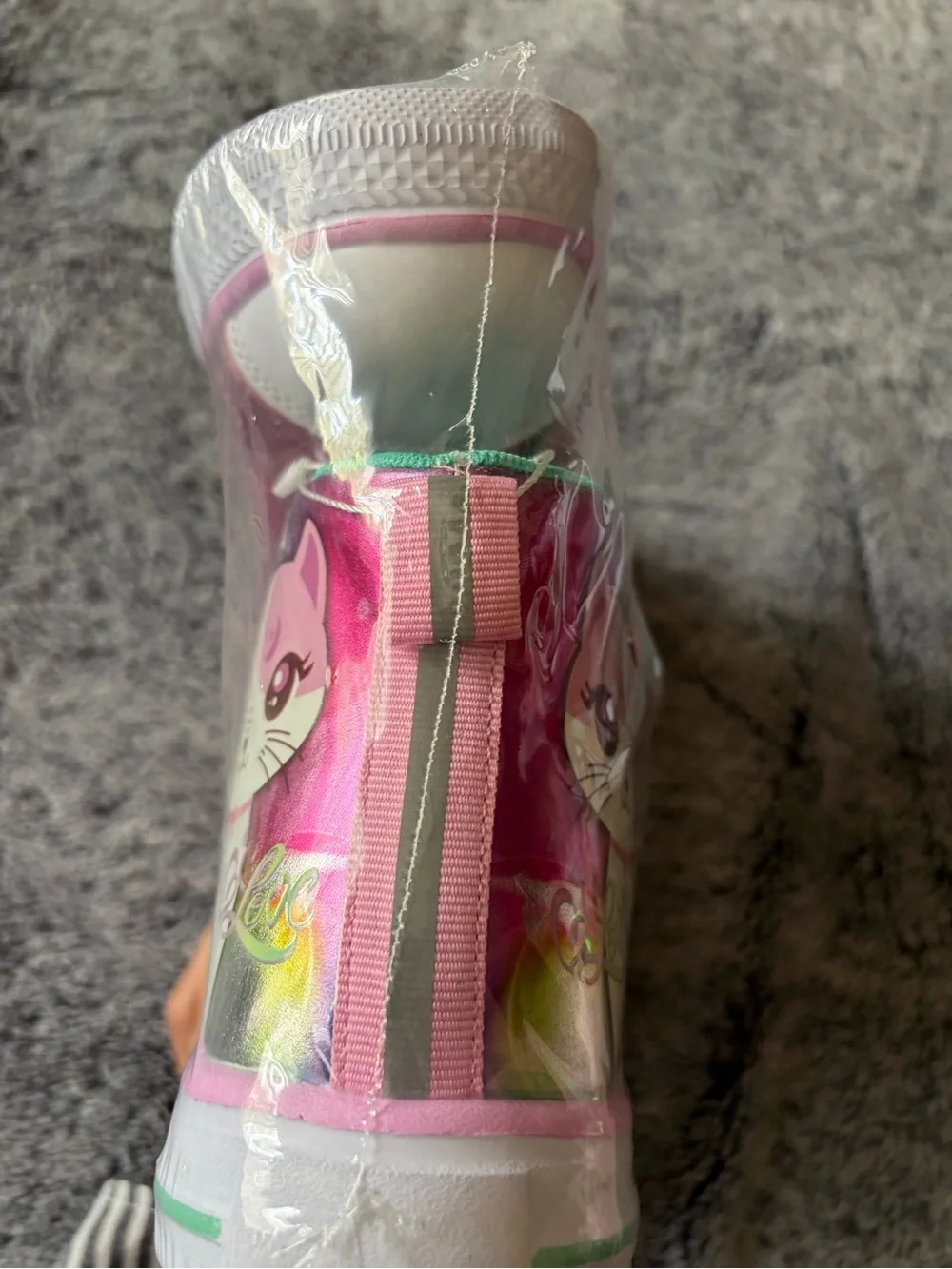 Kids Pink Unicorn Cat High-Top Sneakers